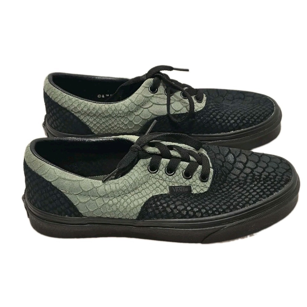 Vans x Harry Potter Women's 7.5 Slytherin Snake Print Era Sneakers Green Black